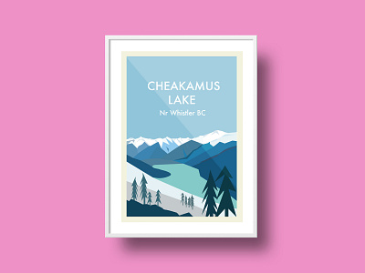 Cheakamus Lake adventure artwork canada creative design illustration illustrator indesign lake typography whistler