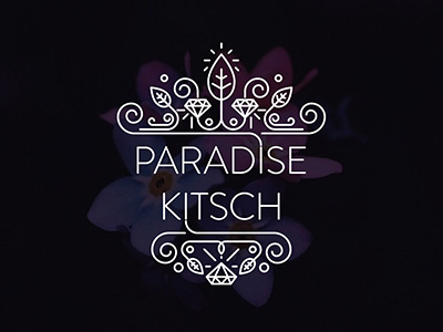 Paradise Kitsch #2 diamond diamonds kitsch leaves logo paradise photography vector