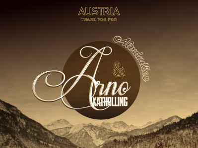 Danke Arno! alps austria invite mountain nature photo photography texture thank you vintage