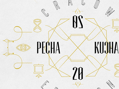 Pecha_Kucha event gold kucha pecha poster vector