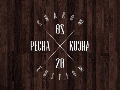 Pecha Kucha Logo carcow cross event kucha logo pecha wood