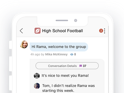 Group Chat Feed design ui ux