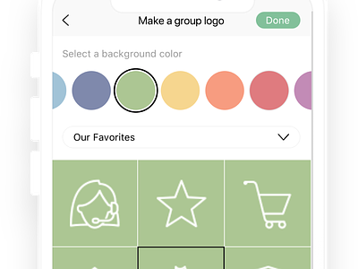 Make a group icon design ui