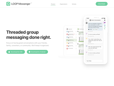 Messenger Website concept