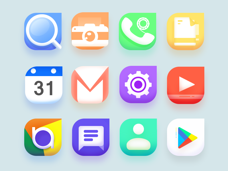 Android Icons by Mansoor Gull on Dribbble