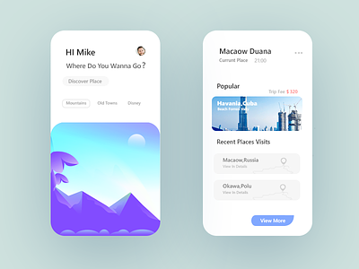 Android / IOS Travel APP Design app beautiful clean concept design fonts free help hero idea illustration most new scratch screens trending vector
