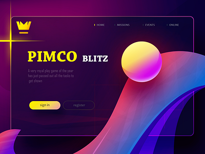 PIMCO GAME l WEB CONCEPT 2d 3d android art colors concept download dribbble game idea illustration new portfolio uiux website