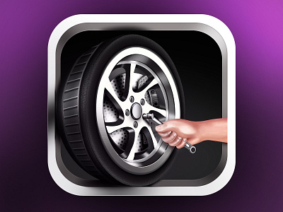 Tyre app drawing hand metal steel tyre