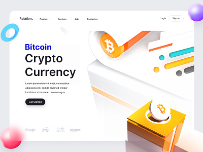 Bitcoin Crypto Currency 2d 3d bitcoin cryptocurrency figma illustration new nft page trend uiux webdesign