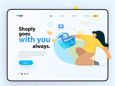 Shopping web Illustration! illustration illustrator ui ux vector webdesign