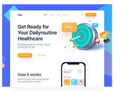 Health-Care figma food illustration layers product trend ui ux vector webdesign