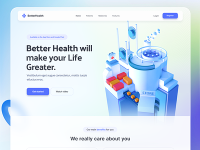 Healthy Life Design 2d 3d art branding concept design figma idea illustration sketch ui unlikeothers