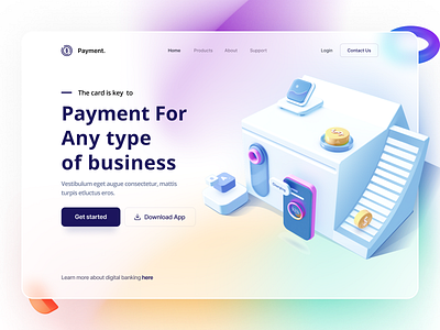 Pay to go 3d banking branding crypto graphic design illustration money ui uiux unlikeothers webdesign