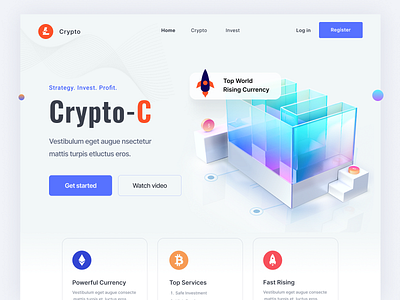 Crypto C Online Design 3d branding figma graphic design illustration mansoor new ui unlikeothers webdesign