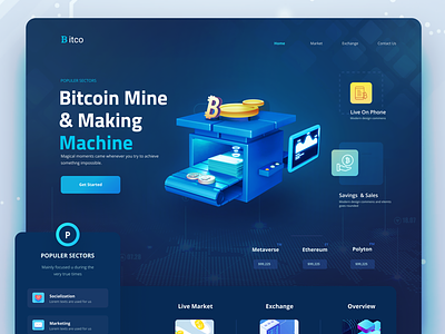 Crypto - Bitcoin Design app concept crypto design idea illustration mansoor new trend ui unlikeothers ux webdesign