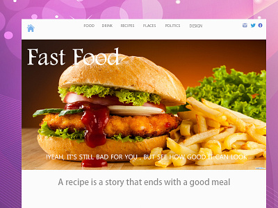 Fastfood 2x fast fonts food icons meal ui ux webdesign webpage
