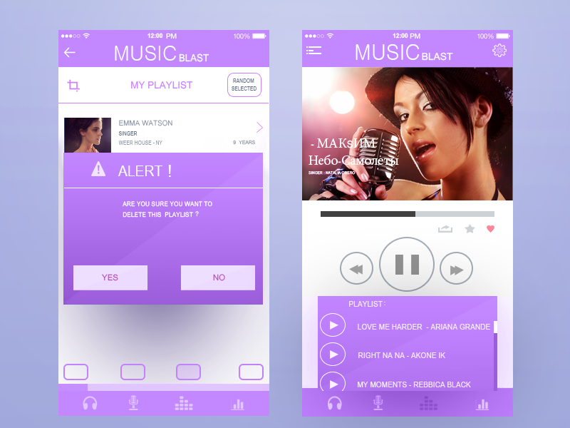 Music App by Mansoor Gull ⚚ on Dribbble