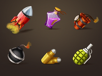 Game Icons art concept game icons illustration