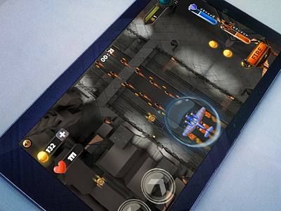 Jet Commander - Citymap -screen android buttons colors commander concept game idea jet mobile