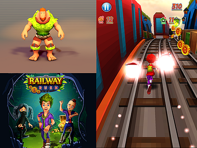 Railway Rush Full Android Game on Behance! 3d art concept design game railway rush
