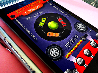 Swipe Racer Android Game 2d art concept game idea mobile style