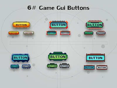 Game Gui Buttons android buttons colors concept game gui idea interface text user