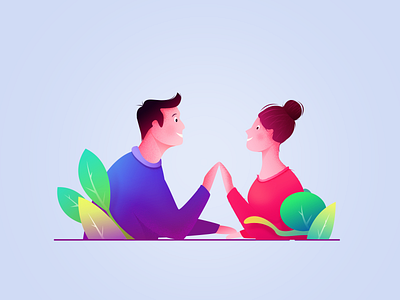 Couples Illustration Pack website ui ux design