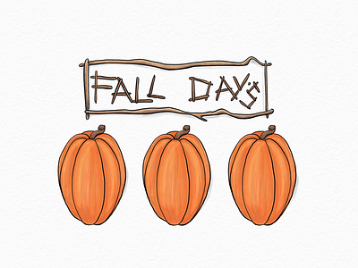 Fall Day’s concept digital art drawing fall illustration pastel pencil project pumpkin seasonal