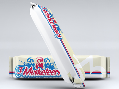 3 Musketeers Wrapper 3 musketeers candy candy bar dribbler dribbleweeklywarmup graphic design graphicdesign label packaging photoshop warmup