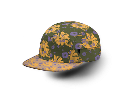 Floral Pattern Hat adobe adobe photoshop apparel design digital fall floral graphic design hat illustrator pattern textiles vector wearables