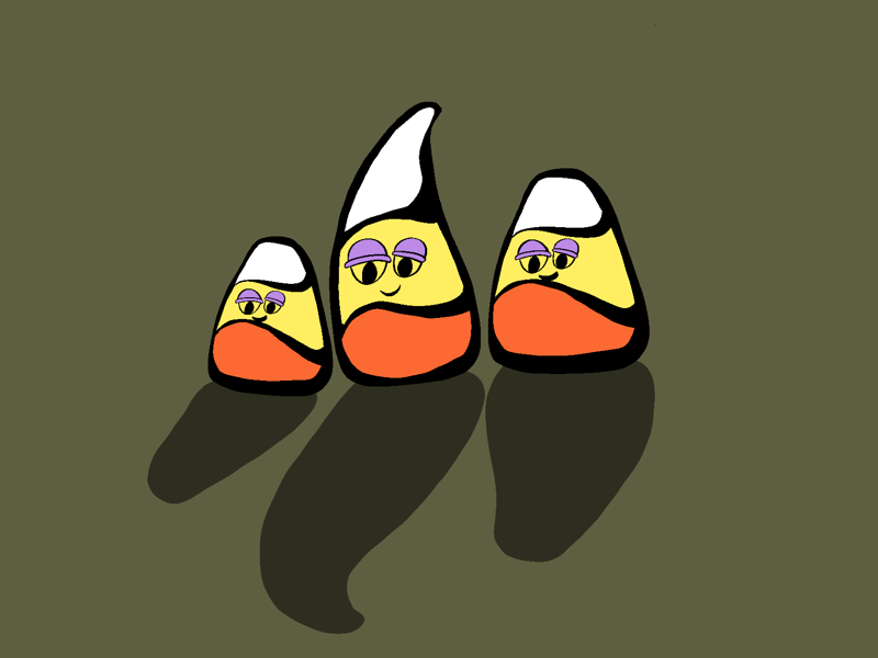 Vector Candy Corn Art fall green white orange yellow digital art spooky october candycorn candy vector halloween