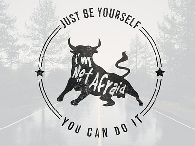 Hipster Bull Logo design flat hipster logo logo minimal motivate motivations photoshop words