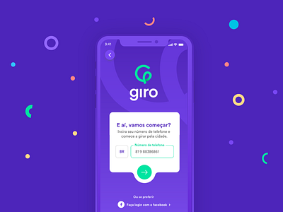 Giro - Ride App app branding design illustration mobile mobile ui product purple ui design uidesign ux ux ui ux design uxui visual visual design