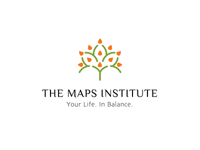 the MAPS Institute abstact activation balance brand identity branding design green icon illustration logo mediation mindfulness nature purpose surrender vector wellness