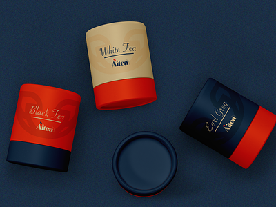 Packaging design for a tea brand called Aitea. beverage brand identity branding container design drink logo packaging red tea