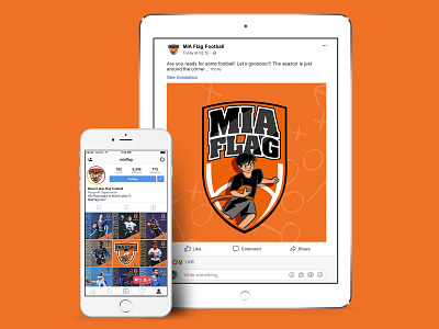 Miami Lakes Flag Football Social Media Campaign branding design facebook flag football football gameday graphic desgin instagram nfl photoshop social media design socialmedia sports youth football youth sports