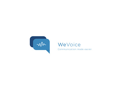 WeVoice logo app branding clean clean creative design logo minimal ui ux