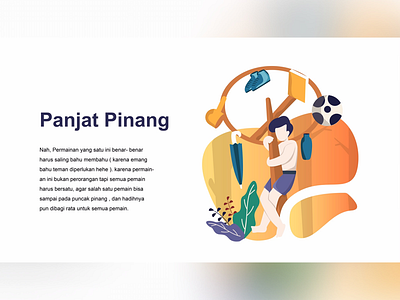 Traditional Games animation art branding design flat illustration isometric web dsign vector landing page design ui web