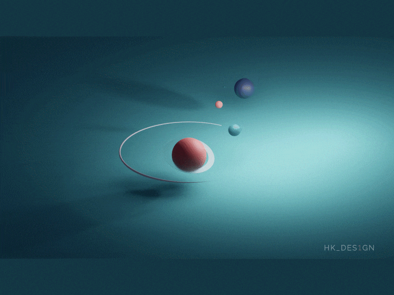 Planets 3d 3d animation aftereffects animation blender center creative fantasy flat loop loop animation minimal moon saturn visual design