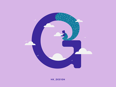 G - Genie 36daysoftype 36daysoftype07 cloud creative fantasy flat genie illustration illustrator logo minimal typeface typography vector