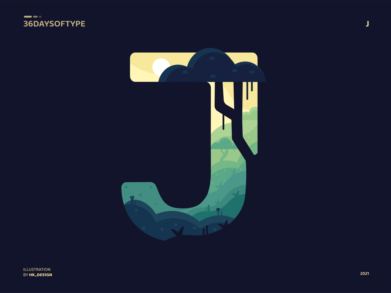 J - Jungle 36daysoftype forest graphic design illustration jungle minimal type design typography vector vector art visual design