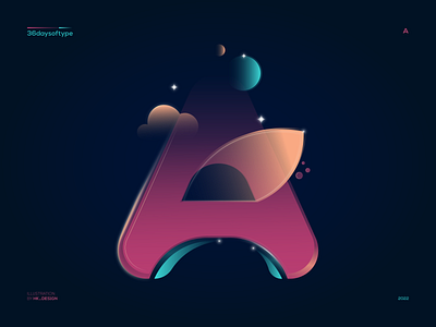 A - 36daysoftype 36daysoftype a abstract creative dark graphic design illustration logo minimal typeface typography vector visual design