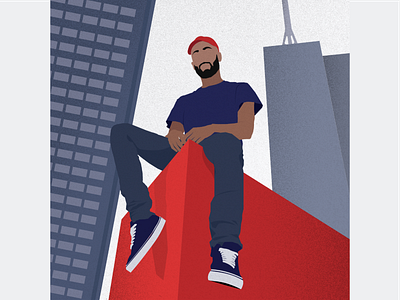 Hip Hop Street Edition [1] branding buildings flat hip hop illustration minimal sneakers street ui vector visual design