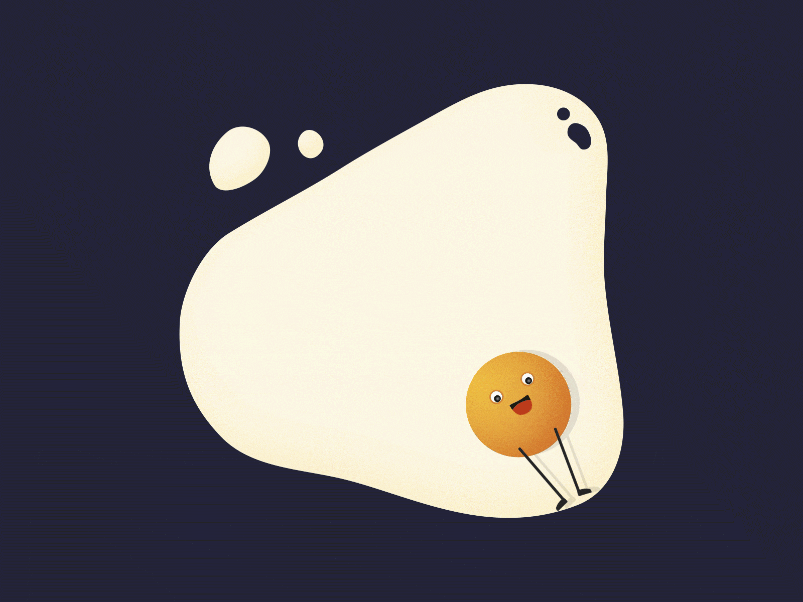 Egg Animation Series [2] 2d aftereffects animation bliss character creative design egg gradient happy illustration minimal
