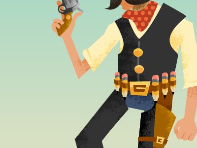 Outlaw bad a design half cherokee and chocktaw illustration mustache outlaw pencil revolver