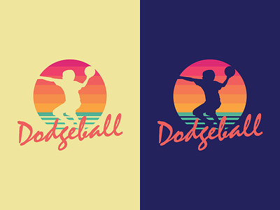 Dodgeball 80s dodgeball logo retro
