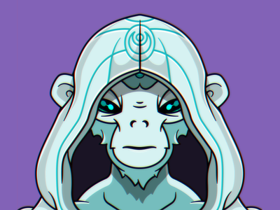 Ronin Alien Simian ape art character daemon grim syndicate illustration