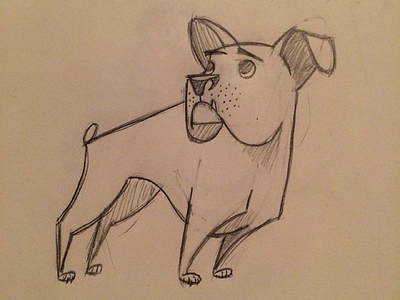 Dog dog drawing illustration sketch