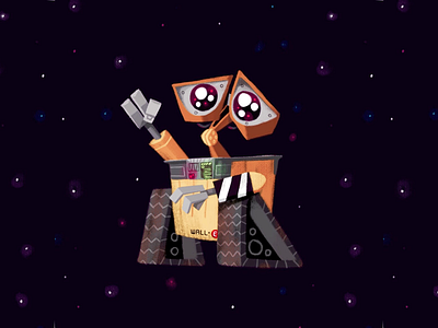 Wall•e art brushes disney grunge illustration pixar walle