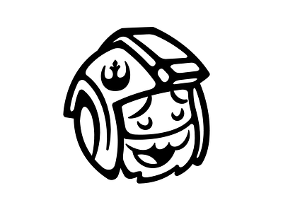 Rebel Rogie avatar beard flying with your eyes closed illustration star wars